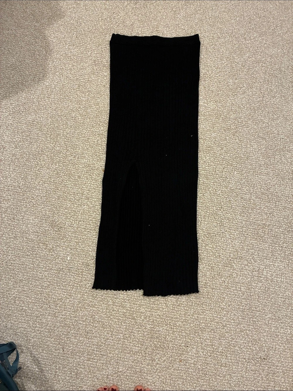 Black pencil Ribbed skirt